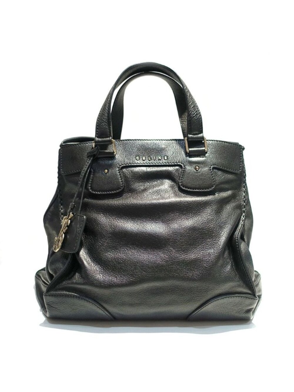 Celine Orlov Black Handbag Silver Bag